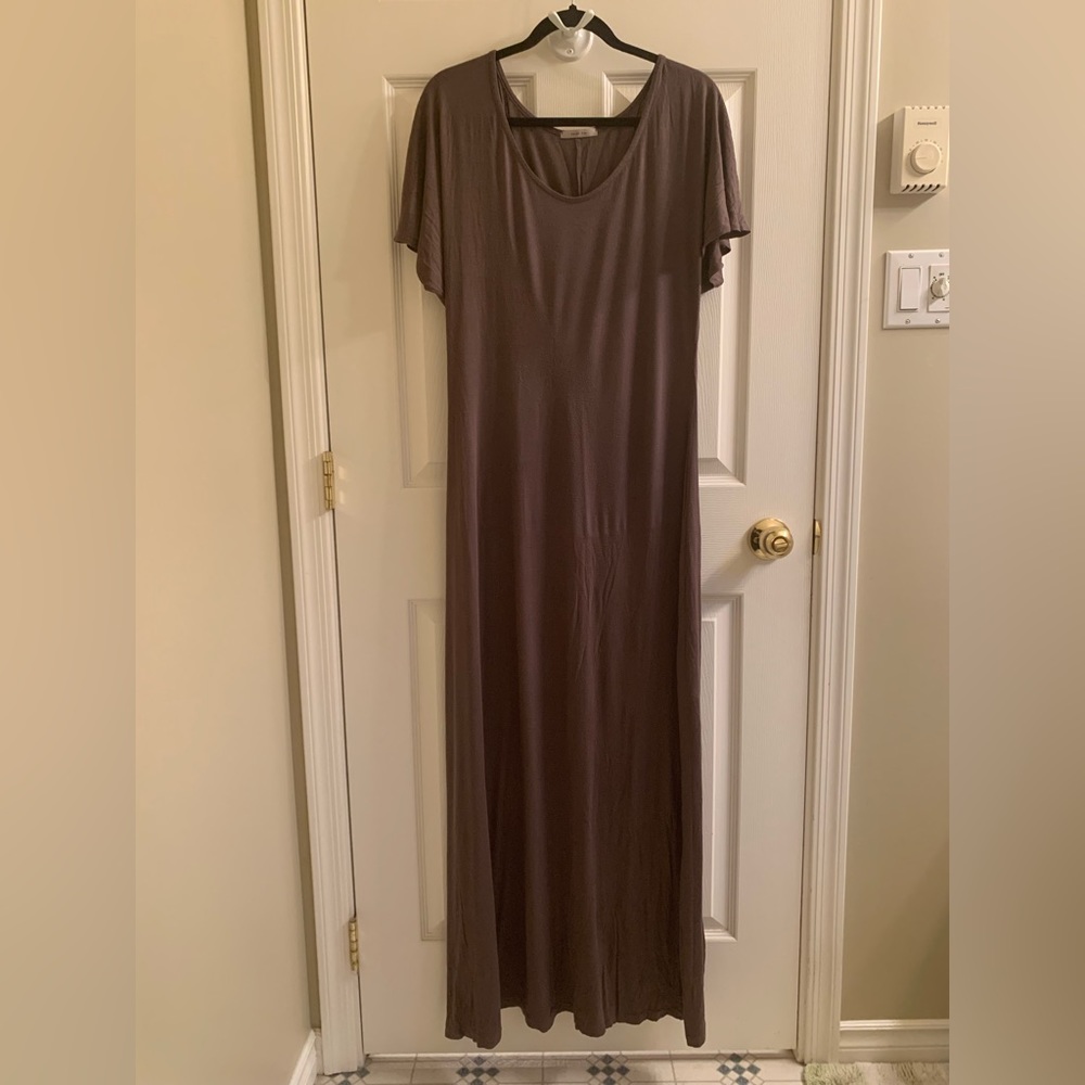 Mai Tai Grey Cotton Jersey Maxi Dress Size M/L